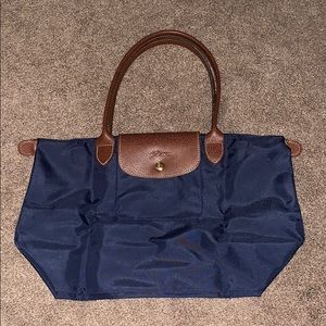 Longchamp le pliage small tote in navy